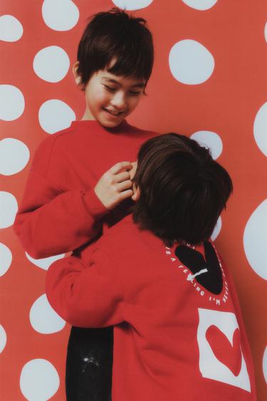 HEART SWEATSHIRT - Red by Zara