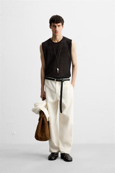 OPEN KNIT VEST - Black by Zara - Image 0