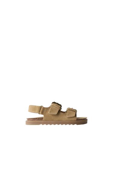 LEATHER SANDALS - Camel Brown by Zara