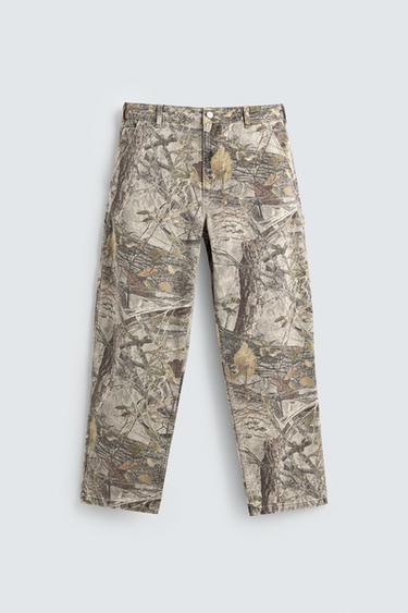 ABSTRACT PRINT CARPENTER TROUSERS - Printed by Zara