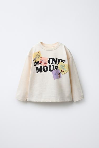 MINNIE MOUSE © DISNEY PATCH T-SHIRT - Ecru by Zara