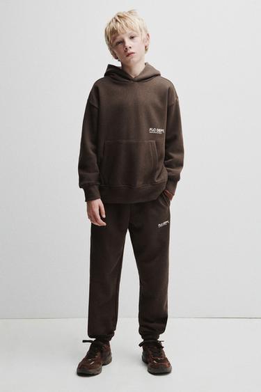 TEXT JOGGERS - Chocolate by Zara