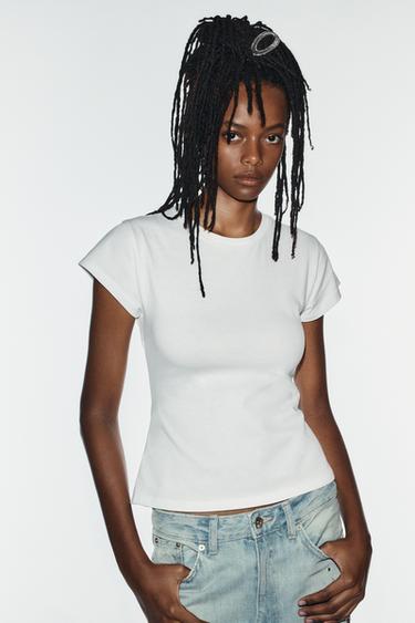 BACK CORSET T-SHIRT - White by Zara
