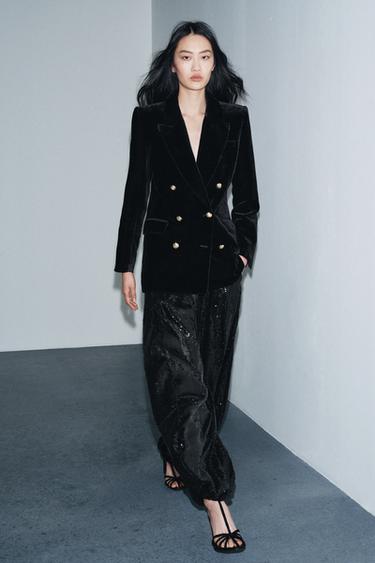 ZW COLLECTION LIMITED EDITION SEQUIN TROUSERS - Black by Zara