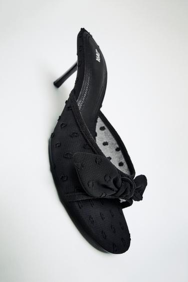 MESH HEELED SANDALS - Black by Zara