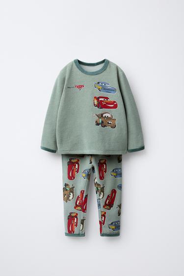 2-6 YEARS/ CARS LIGHTNING MCQUEEN AND FRIENDS ©DISNEY VELVET PYJAMAS - Green by Zara