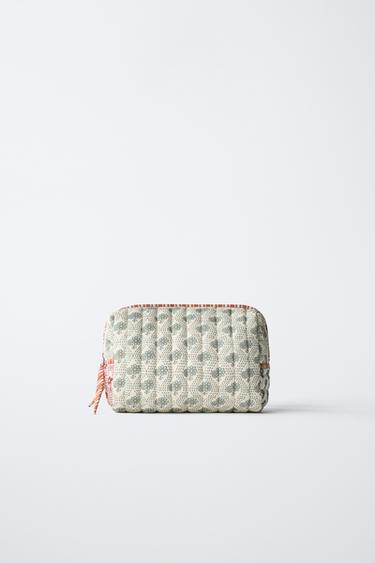 FLORAL TOILETRY BAG - Ecru White by Zara