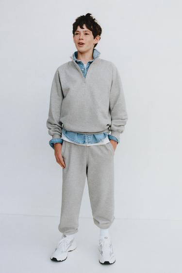 PLAIN LABEL SWEATSHIRT - Grey marl by Zara