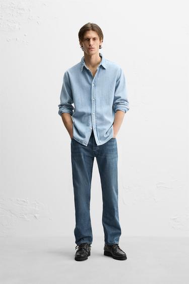 REGULAR STRAIGHT-LEG JEANS - Blue by Zara