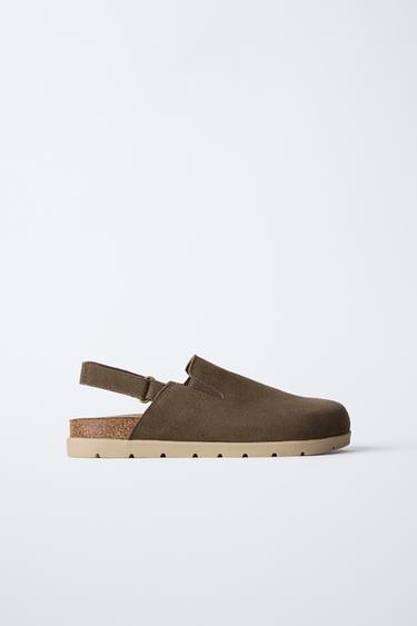LEATHER CLOGS - Brown by Zara