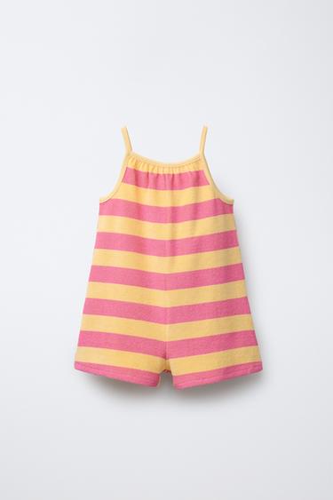 PRINTED TOWELLING JUMPSUIT - Yellow by Zara - Image 0