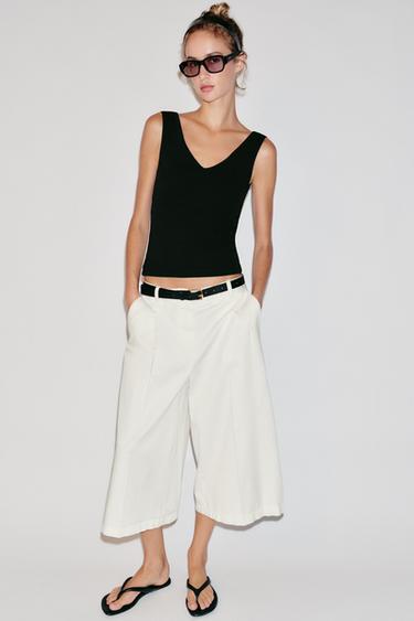 SLEEVELESS T-SHIRT - Black by Zara