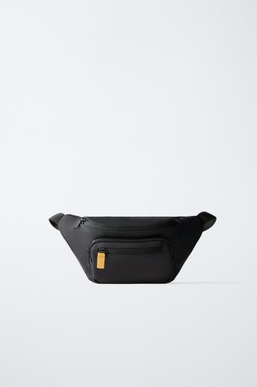 RUBBERISED BELT BAG - Black by Zara