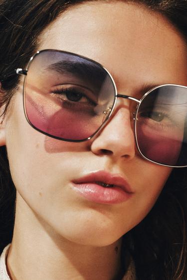 SQUARE METAL SUNGLASSES - Silver by Zara