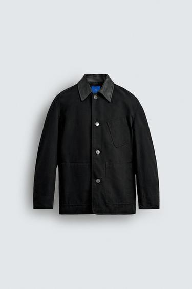 LEATHER COMBINATION JACKET AARON LEVINE X ZARA - Black by Zara