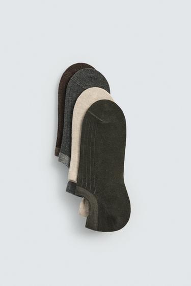 PACK OF 4 NO-SHOW SOCKS - various by Zara