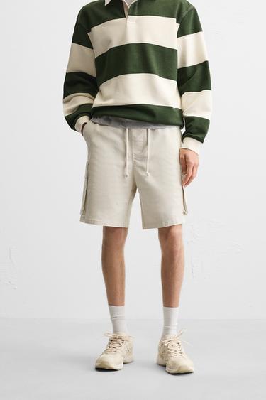 CARGO BERMUDA SHORTS - Stone by Zara