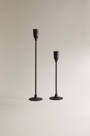 BRASS CANDLESTICK - Black by Zara