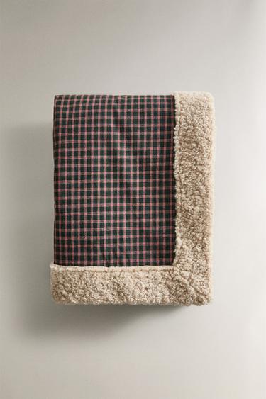 CHECK CHRISTMAS PET THROW - Green by Zara
