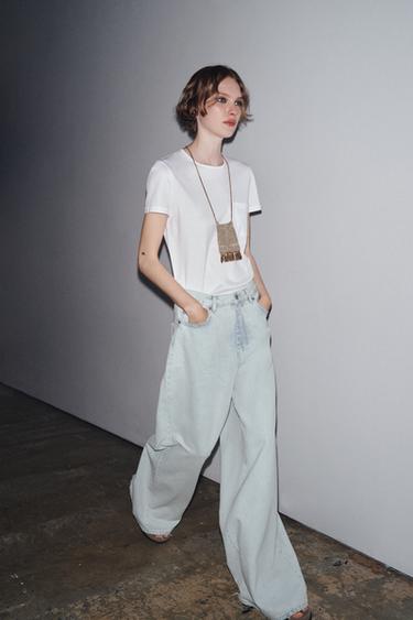 ZW COLLECTION HIGH-WAIST PALAZZO JEANS - Light blue by Zara - Image 0