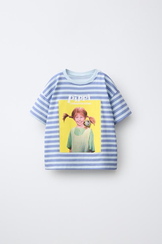 PIPPI LONGSTOCKING © ASTRID LINDGREN COMPANY STRIPED T-SHIRT - striped by Zara - Image 0