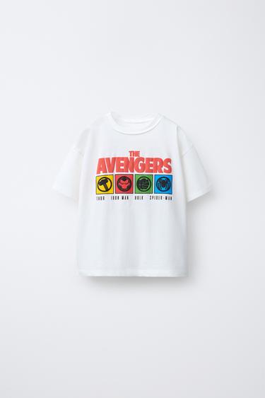 THE AVENGERS © MARVEL RAISED T-SHIRT - White by Zara