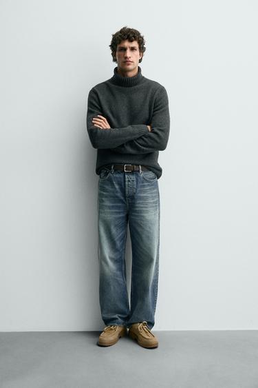 LEATHER MOC TOE SHOES - Beige by Zara