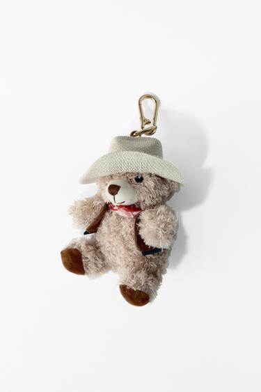 COWBOY BEAR CHARM KEY RING - Beige by Zara
