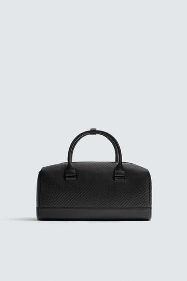 RUBBERISED TEXTURED CROSSBODY BAG - Black by Zara