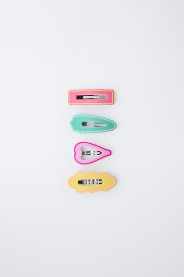 4-PACK OF SHAPED HAIR CLIPS - Multicoloured by Zara