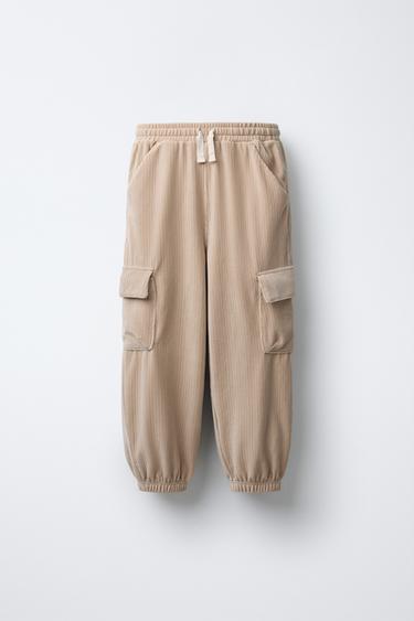 THICK CORDUROY JOGGERS - Ecru by Zara