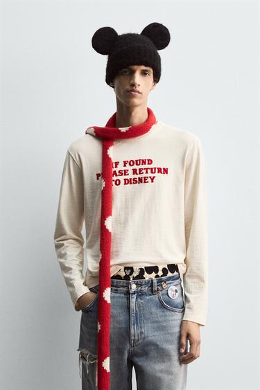 HARRY LAMBERT FOR ZARA X DISNEY SLOGAN T-SHIRT - Ecru by Zara