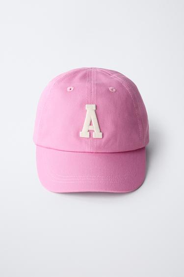 CAP WITH INITIAL EMBROIDERY - Pink by Zara