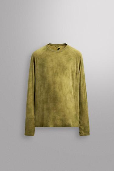 WOOL BLEND BASE LAYER T-SHIRT - Oil by Zara