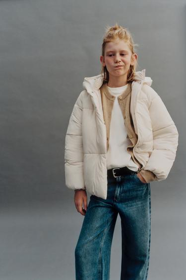 HOODED PADDED JACKET - Ecru by Zara