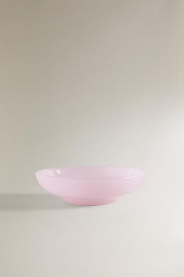 NANUSHKA SMALL COLOURED GLASS PLATE - Pink by Zara - Image 0