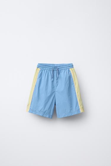 TECHNICAL BERMUDA SHORTS WITH SIDE STRIPE - Yellow by Zara