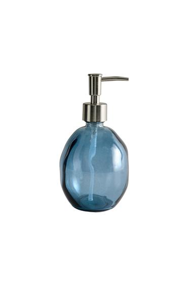 TRANSLUCENT BLUE GLASS SOAP DISPENSER - Blue by Zara