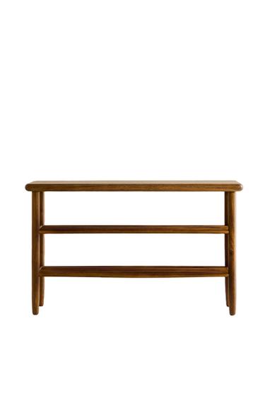 ACACIA WOOD SHOE BENCH - Brown by Zara