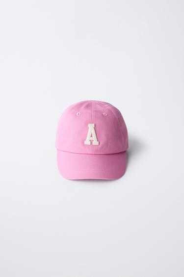 CAP WITH INITIAL EMBROIDERY - Pink by Zara
