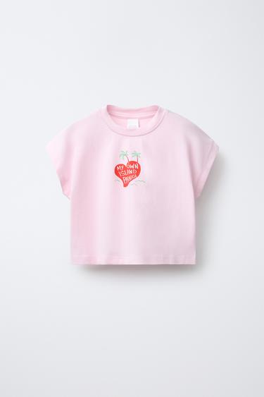 PRINTED T-SHIRT - Pink by Zara