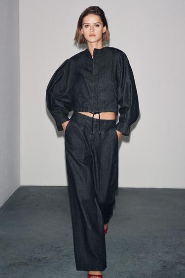 ZW COLLECTION DENIM BOMBER JACKET AND TROUSERS SET - 107 by Zara - Image 0