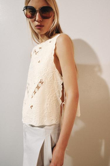ZW COLLECTION EMBROIDERED SHIRT - White by Zara