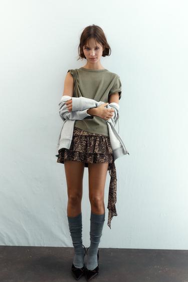 INTERLOCK short sleeve T-SHIRT - Green-dry by Zara