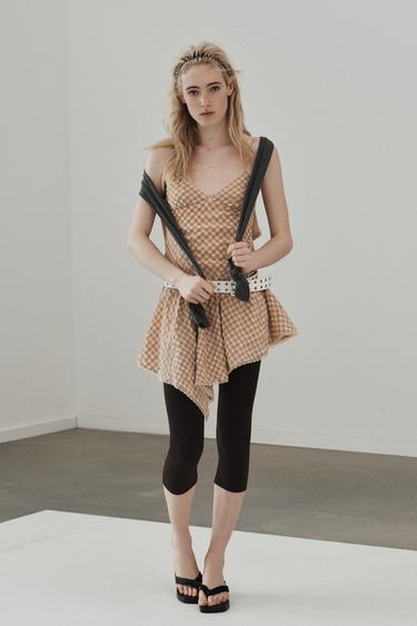 SHORT CHECK DRESS WITH LACE - 089 by Zara - Image 0