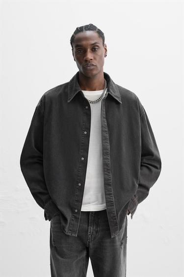 LIMITED EDITION DENIM SHIRT - Black by Zara