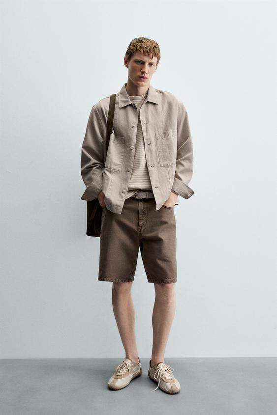 REGULAR FIT OVERSHIRT - Light beige by Zara - Image 0