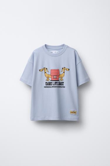 DOG PRINT T-SHIRT - Mid-blue by Zara - Image 0