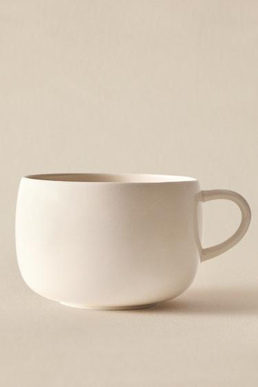 PLAIN DEEP STONEWARE MUG - Cream by Zara