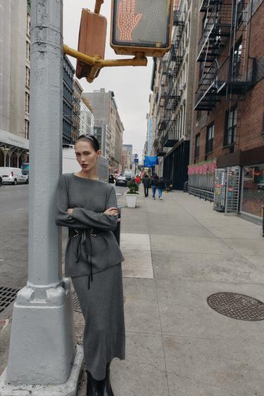 PLAIN SOFT-TOUCH KNIT JUMPER - Grey marl by Zara